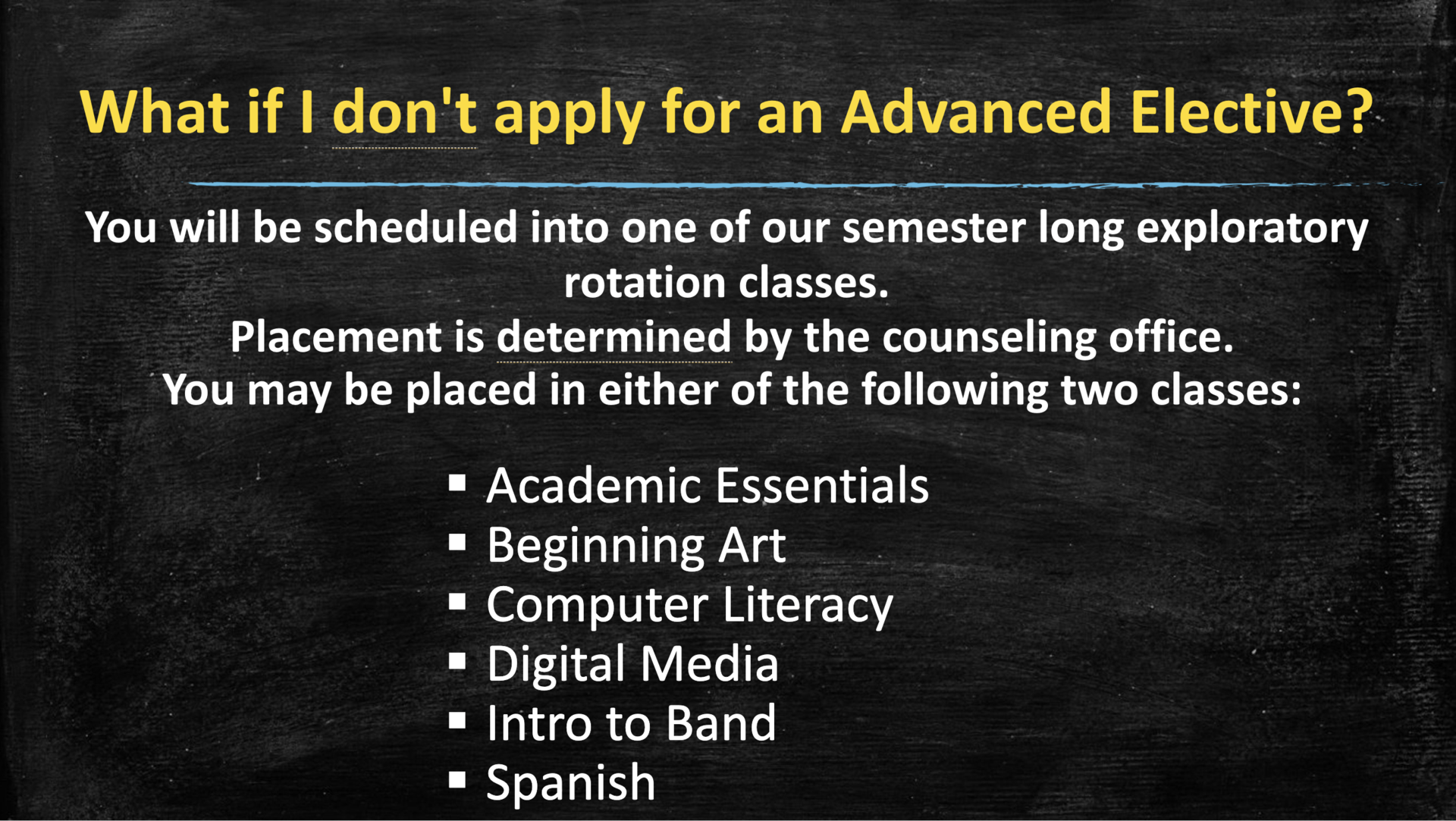 What if I don't apply