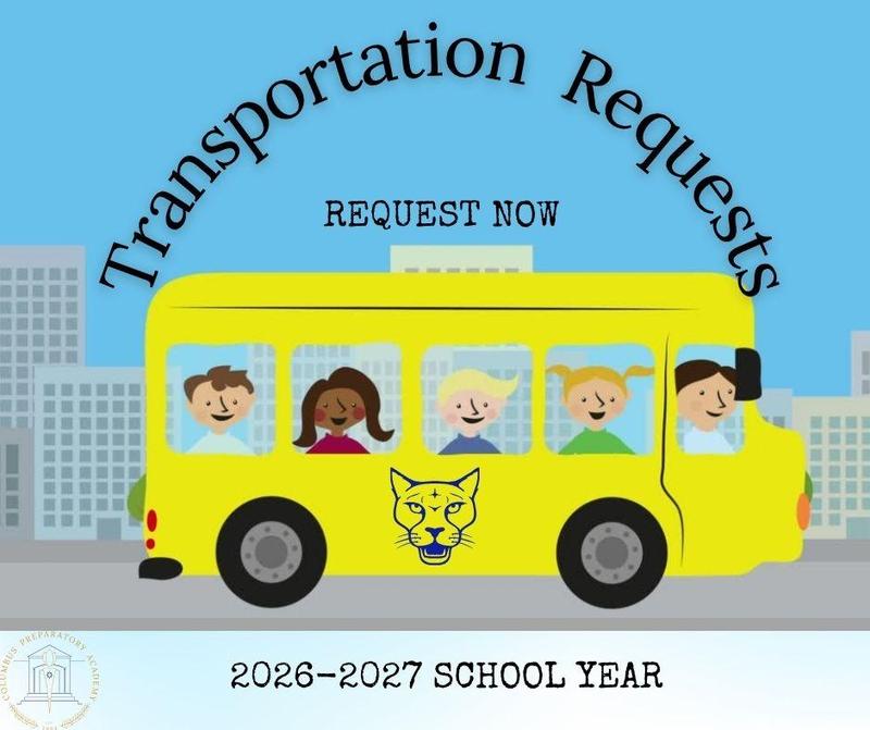 Bus with students.