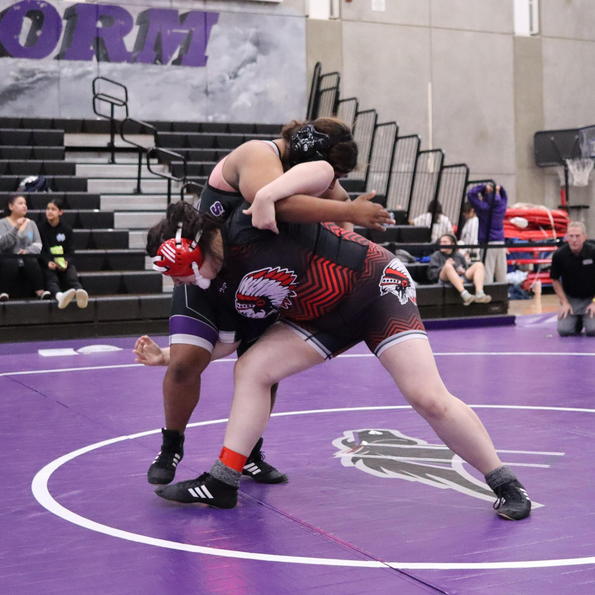 Girls wrestling at madera south