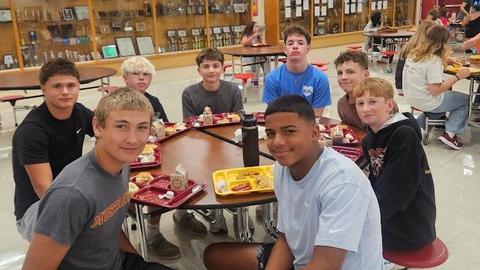 Students at a Lunch Table