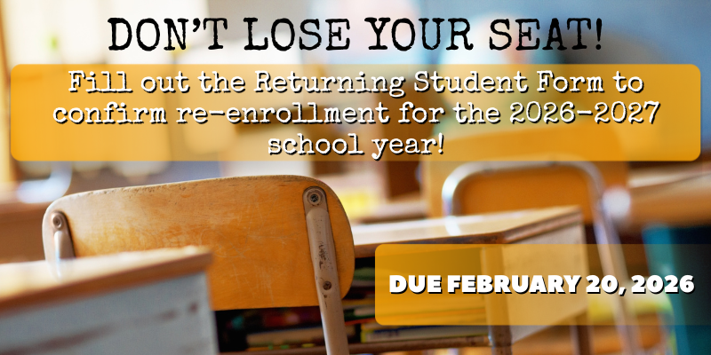 Don't forget to complete your Returning Student Form