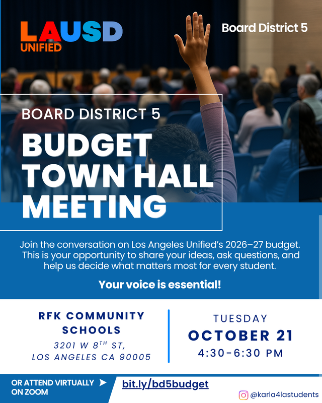 Budget Town Hall Meeting Flyer Zoom bit.ly/bd5budget