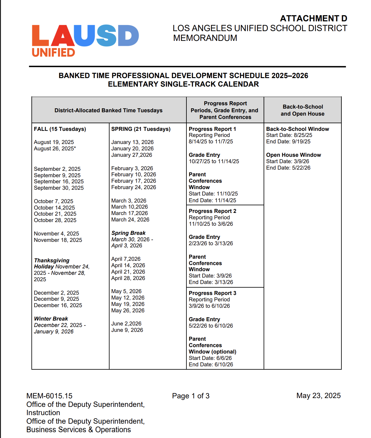 Resources - Staff - 135th Street Elementary