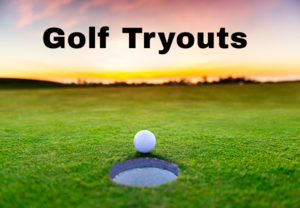 Golf Tryouts on a green golf course with a ball beside the hole