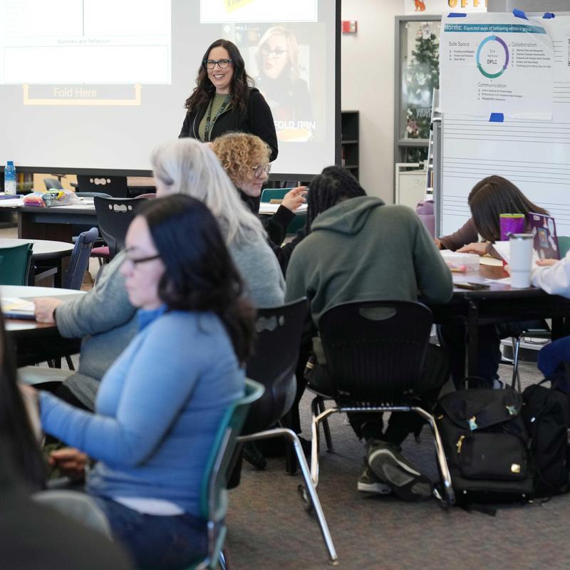 Instructor leading staff PD seminar