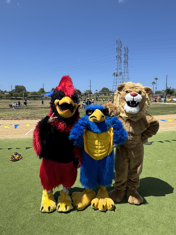 mascots at track tournament 2026
