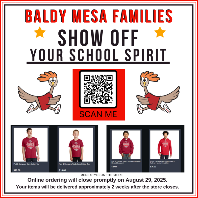 SHOW OFF YOUR SCHOOL SPIRIT!    ¡MUESTRA TU ORGULLO ESCOLAR!