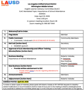 agenda