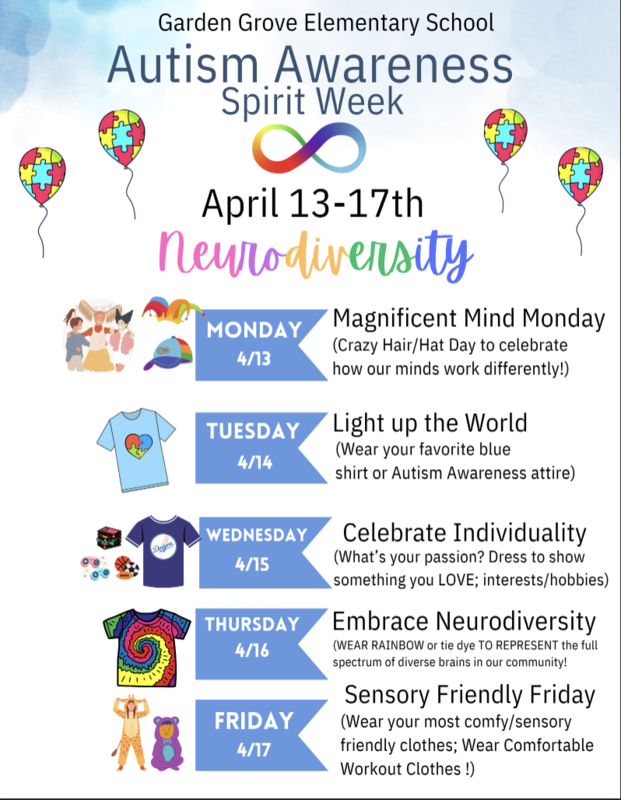 Autism Awareness Spirit Week