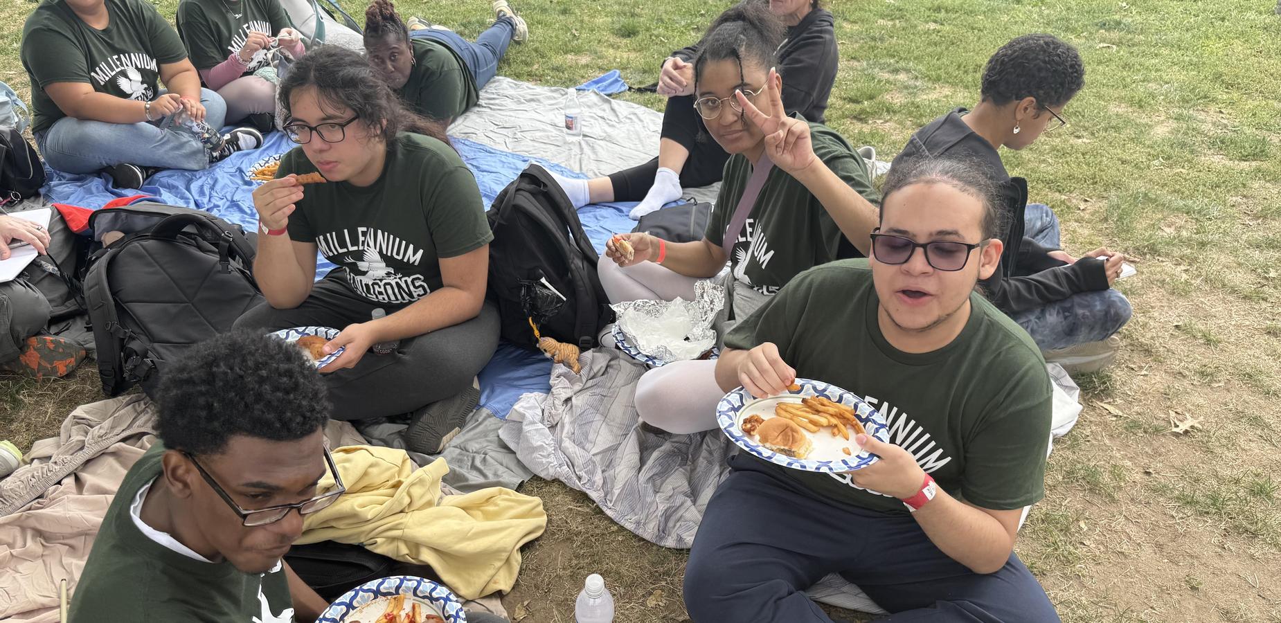 Community Service Day 2025. Students in the park.
