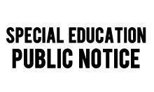 Sped public notice spelled out