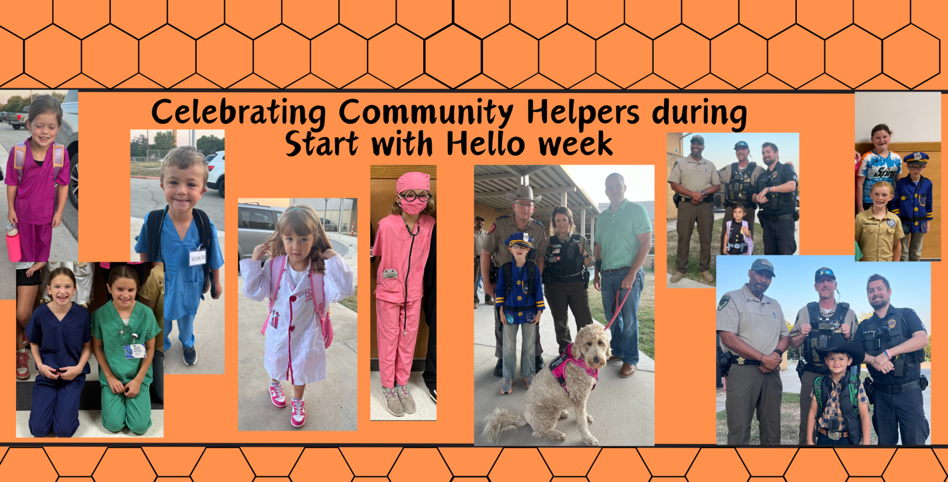 Start With Hello Week teaches children to be kind and make new friends. On Wednesday we celebrated community heroes by dressing up for our future careers!