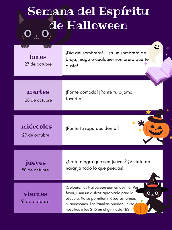 Spanish Spirit Week Flyer