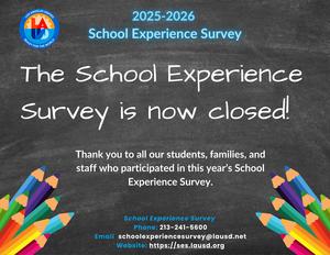 School Experience Survey Closed