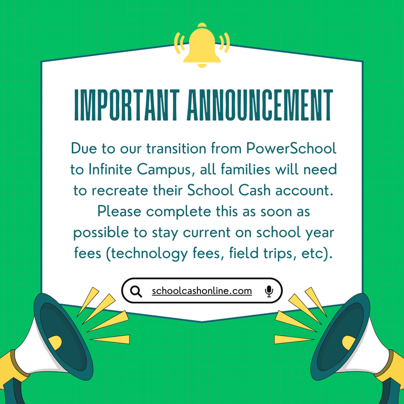 School Cash Announcement