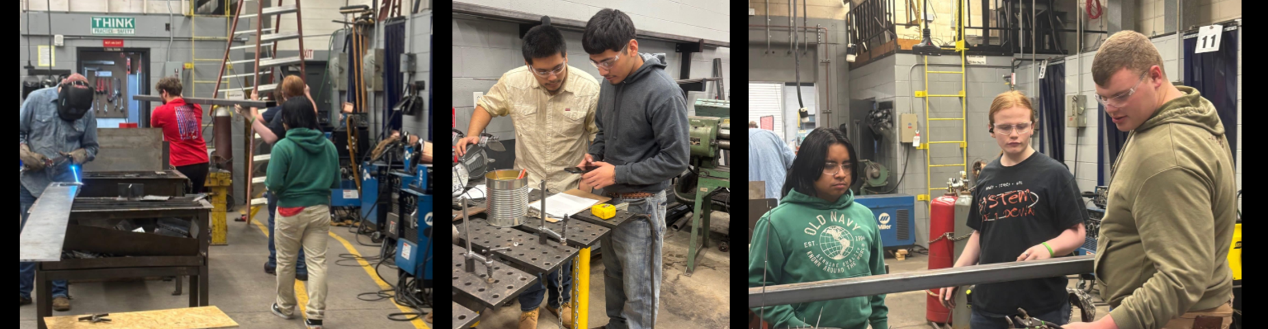 Students in Ms. Krill&rsquo;s upper-level Welding classes are redesigning and building metal storage racks while working in teams. Top blueprint designers serve as foremen, and students are learning to communicate across A/B schedule shift crews.
