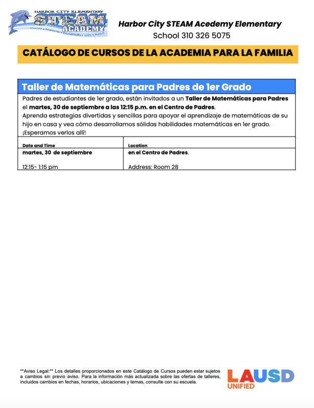 September 2025 Parent Academy