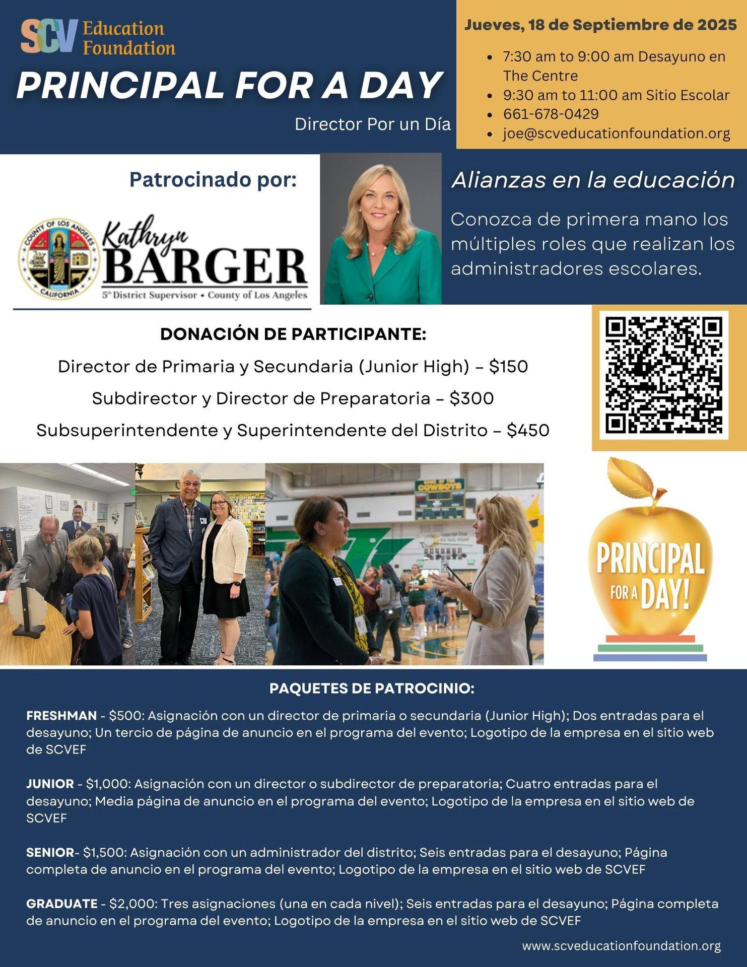 Principal for a Day - Spanish