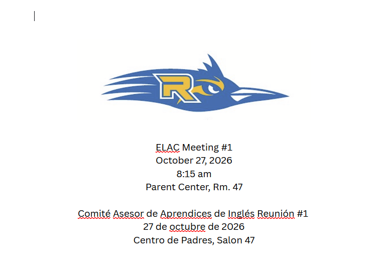 ELAC Meeting Flyer Bilingual