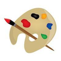 artist's paint palette image