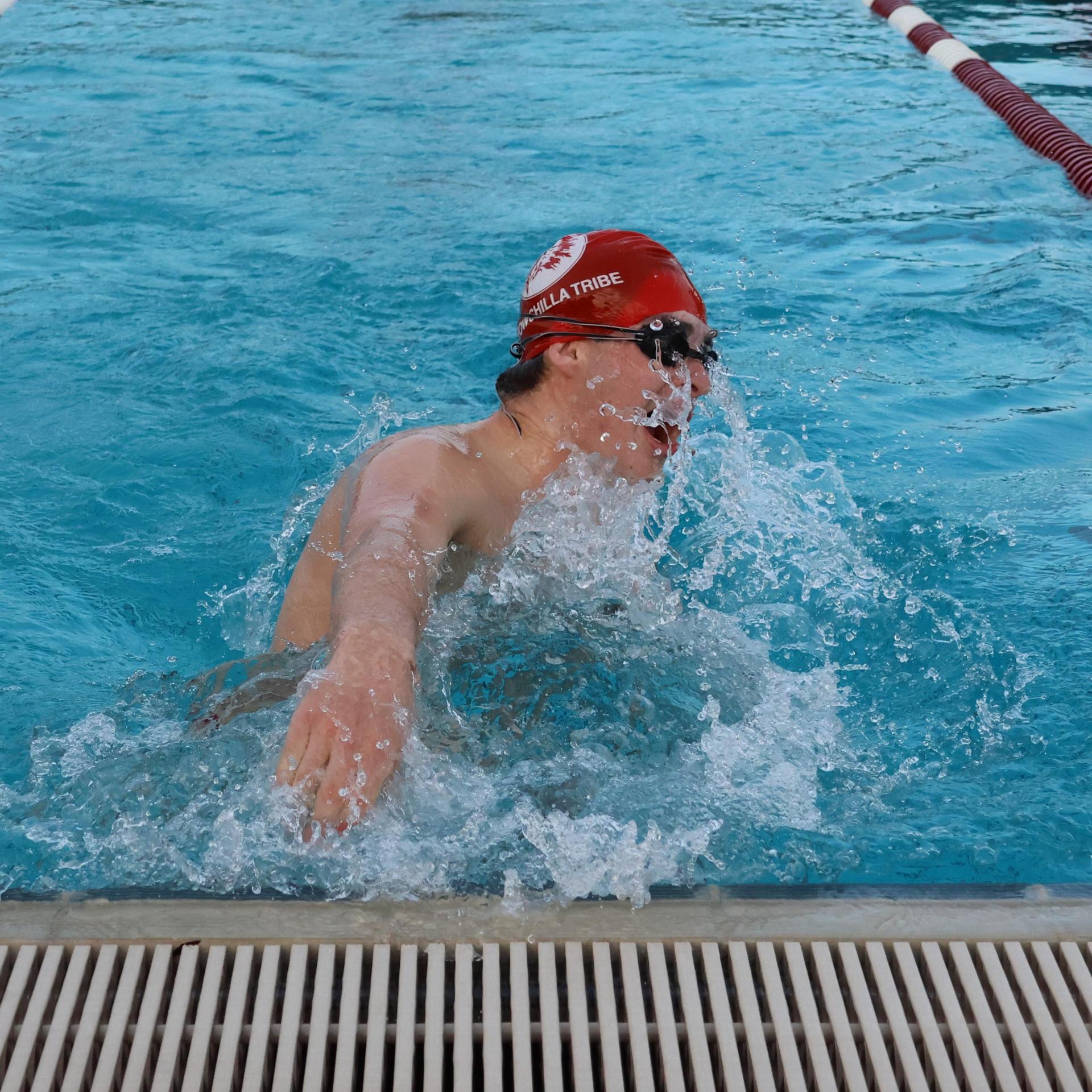 Dyllan Lopez swimming