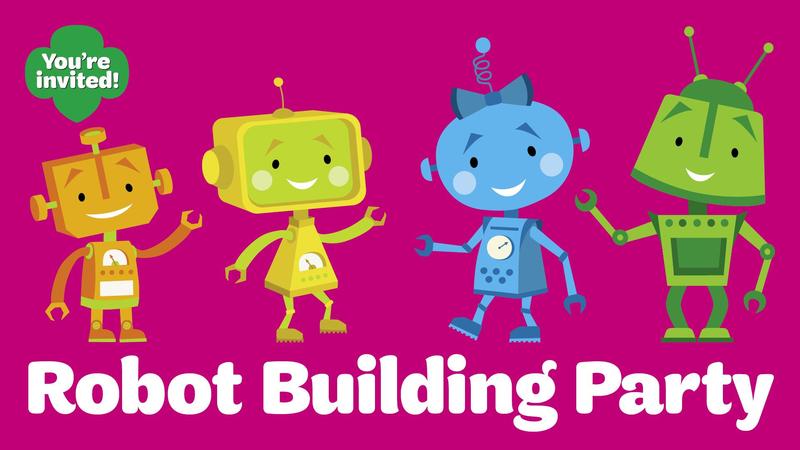 Girl scout robort building party