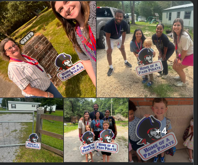 DES Welcomed our NEW Pirates today with their very own yard sign!