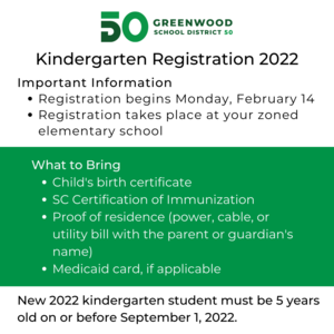 kindergarten registration