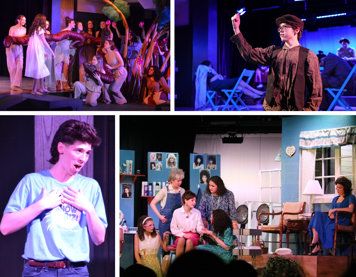 collage of photos of OLSH theater performances
