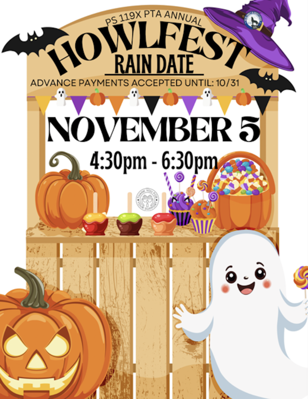 PTA Howl Fest Reschedule Flyer 10 30 20 25