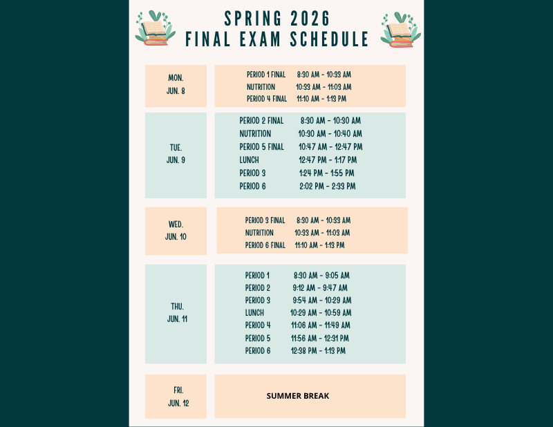 final schedule