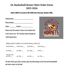 basketball roster order form