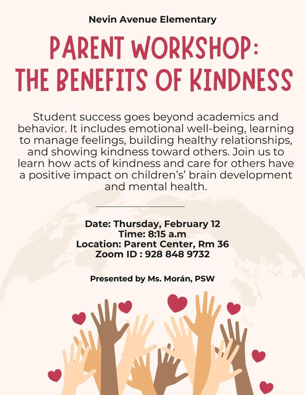 Nevin's Parent Workshop: The Benefits of Kindness