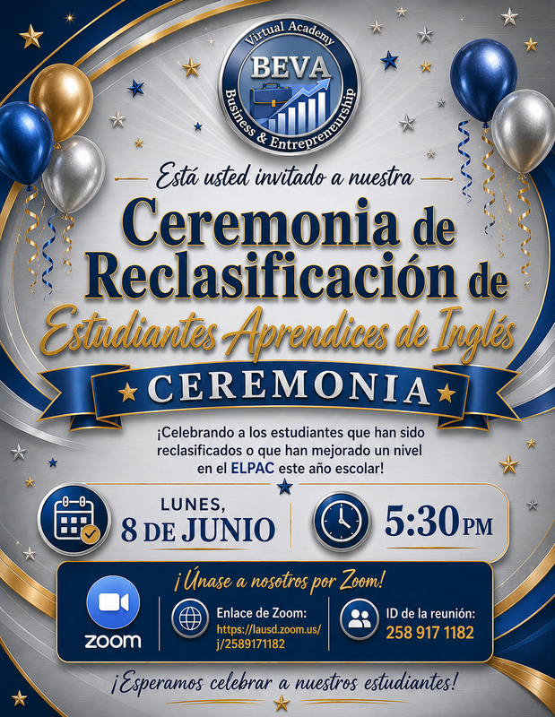 Ceremonia de Reclasificacion de Estudiantes Aprendices de Ingles