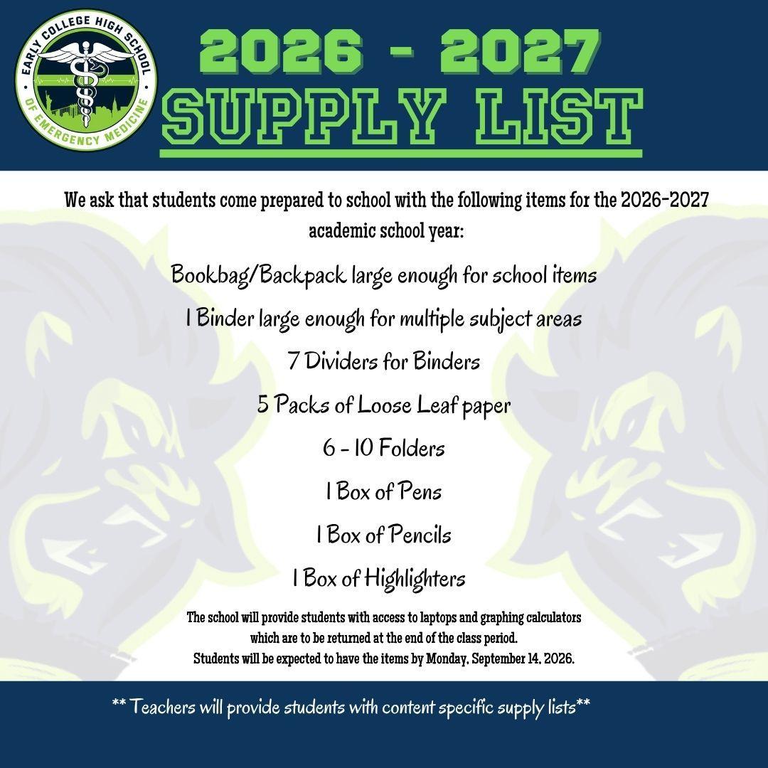 EChem supply list