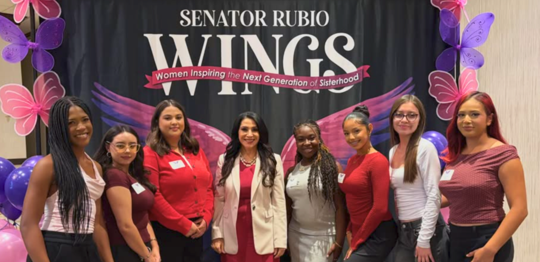 Senator Rubio with Pomona HS students at WINGS seminar - image needed for web