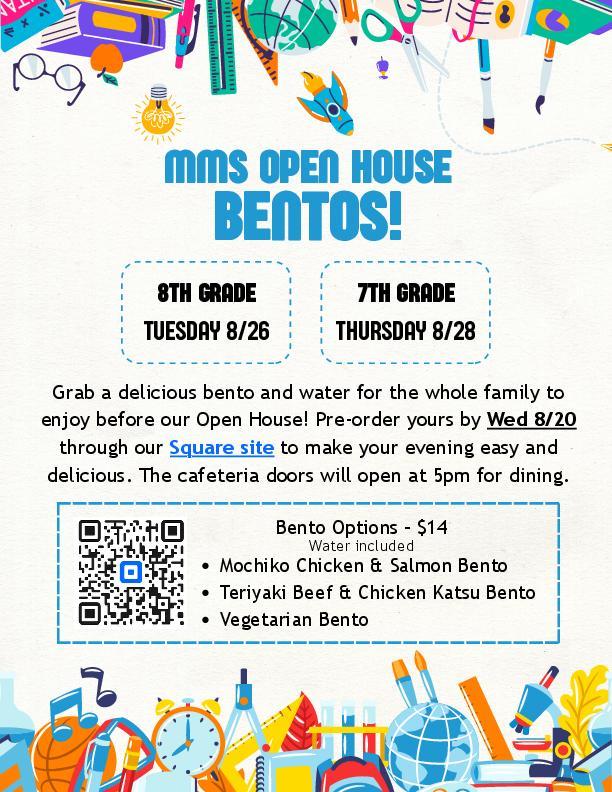 MMS Open House Dinner Bento Order Featured Photo