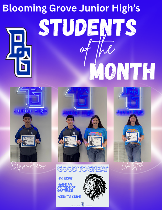 BGJH Students of the Month Thumbnail Image