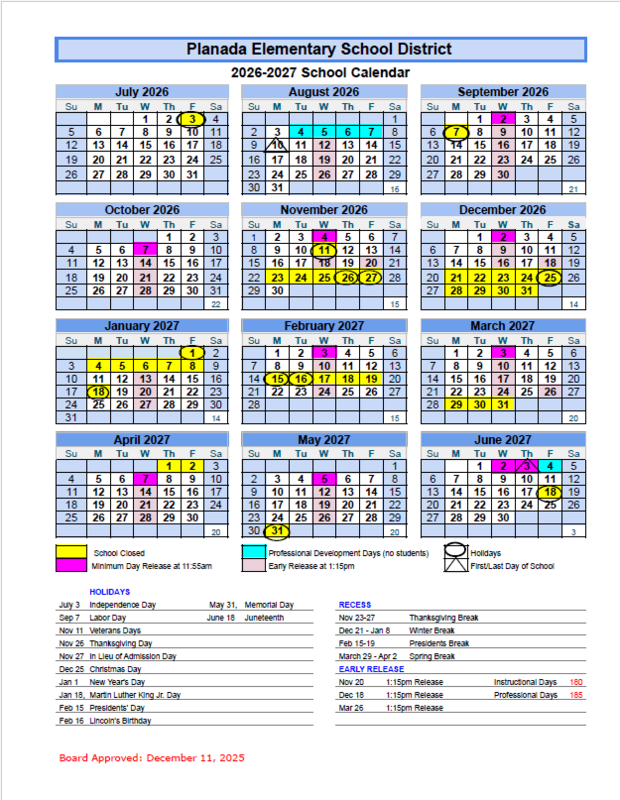 2026-27 School Calendar Featured Photo