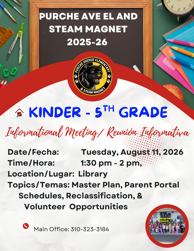 Kinder-5th Grade Orientation