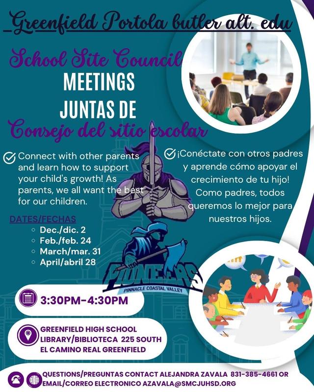 Greenfield PBHS/PCVHS SSC Dates