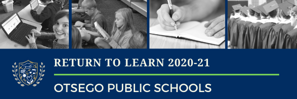 return to learn graphic with pictures of kids