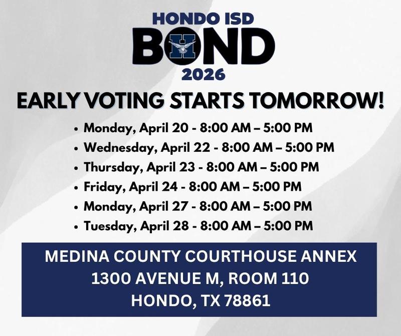 Early Voting begins April 20th