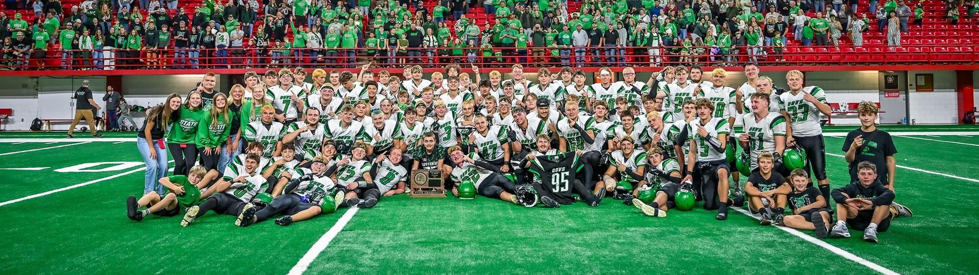 2025 Pierre Football State Championship Photo of Athletes on Field
