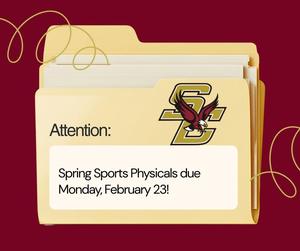 Spring Sports Physicals February 23