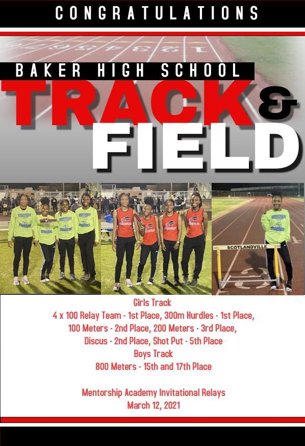 Baker High Lady Buffs Track Team Earns Multiple Championships City of