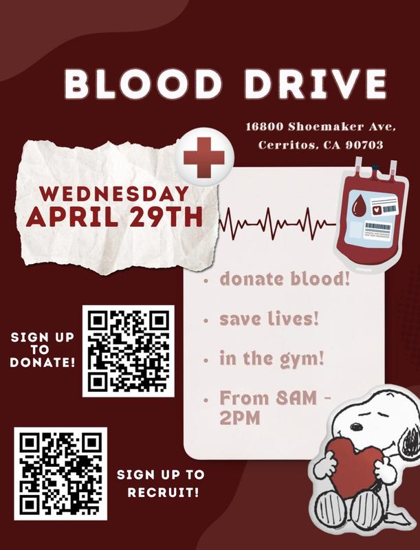WHS Red Cross Blood Drive on 4/29