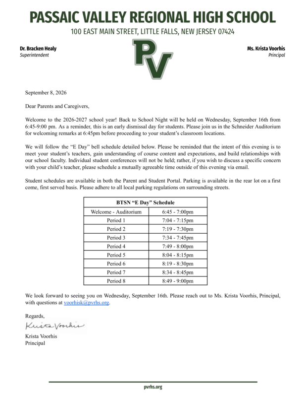 Back to School Night