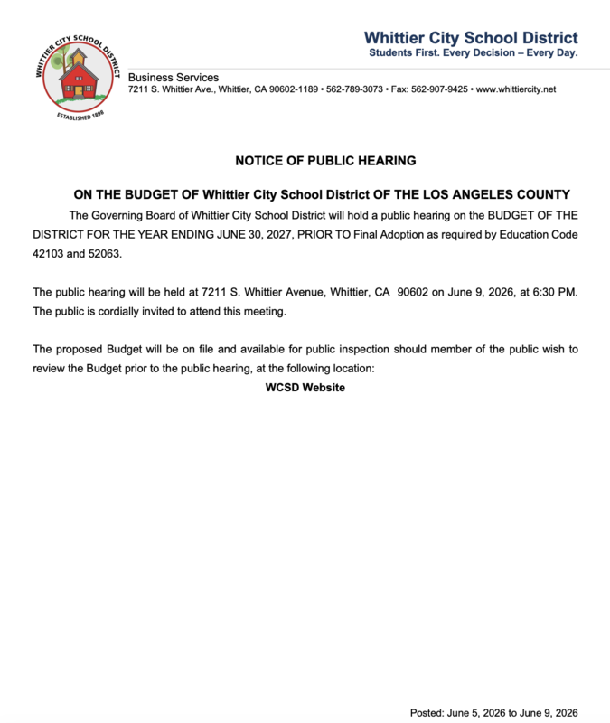 notice of public hearing memo