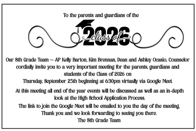 Important 8th Grade Meeting